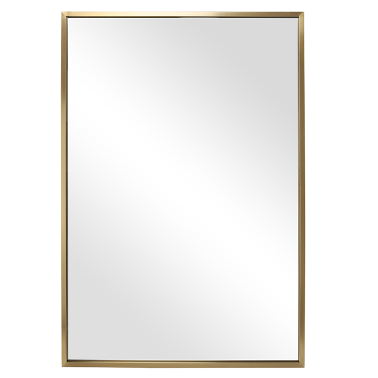 Rectangular right angle metal frame mirror made of stainless steel or iron Chinese manufacturers' factories