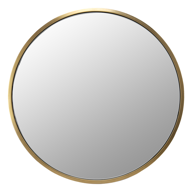 Metal circular frame mirror 304 stainless steel/iron wire drawing&electroplating process
