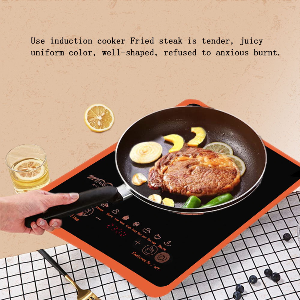 220v table touch control home single hob steam egg cooktop 1 burner multi cooking induction cooker hot pot electric stove cooker