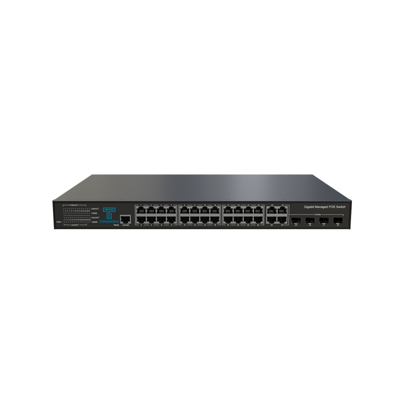 TH-GC0424PM2-Z400W Layer2 Managed Ethernet Switch 4xGigabit Combo(RJ45/SFP) 24x10/ 100/ 1000Base-T PoE
