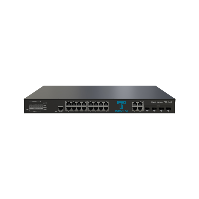 TH-GC0416PM2-Z300W Layer2 Managed Ethernet Switch 4xGigabit Combo(RJ45/SFP) 16x10/ 100/ 1000Base-T PoE