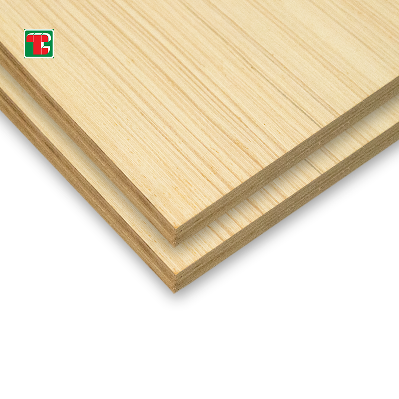 18Mm Double Slide Engineered Wood Veneer Commercial Plywood For Furniture