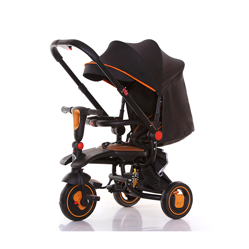 Baby stroller TX-019 Baby Tricycle - Baby Trike, Toddle Tricycle with 360° Swivel Seat, All-Terrain Rubber Wheels, and Multiple Recline Positions 