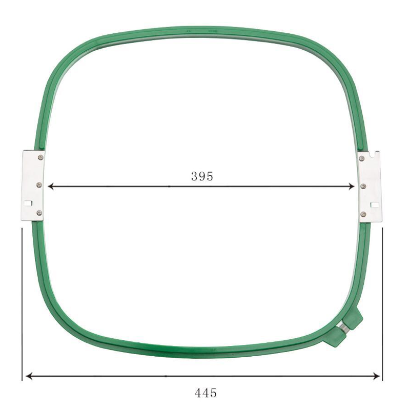 Embroidery plastic green 395*395 mm frame hoop for embroidery apparel machine spare parts