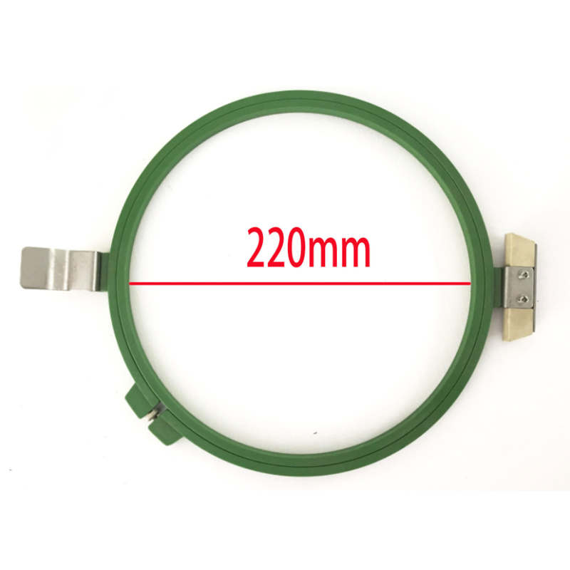 Embroidery plastic green 220 mm circular frame hoop for embroidery apparel machine spare parts