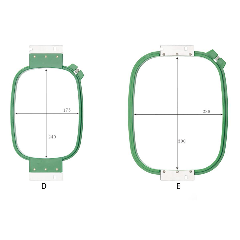 Embroidery green different sizes rectangular frame hoop for embroidery apparel machine spare parts
