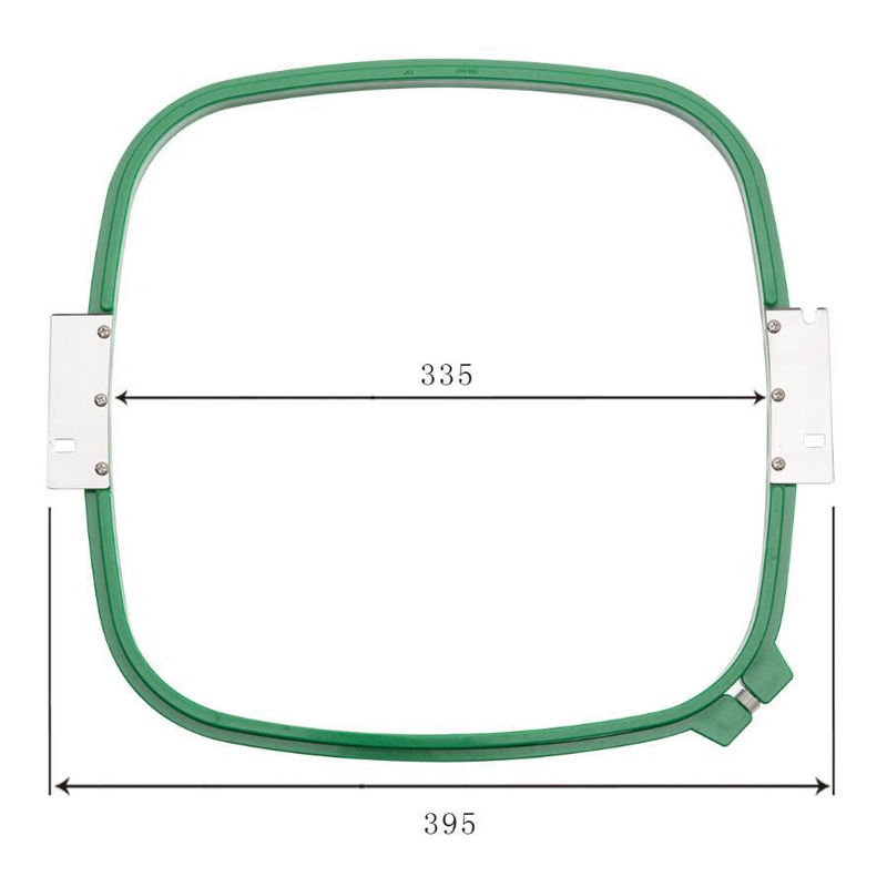 Embroidery plastic green 335*335 mm frame hoop for embroidery apparel machine spare parts