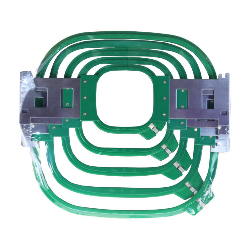 Embroidery plastic green square different sizes frame hoop for embroidery apparel machine spare parts