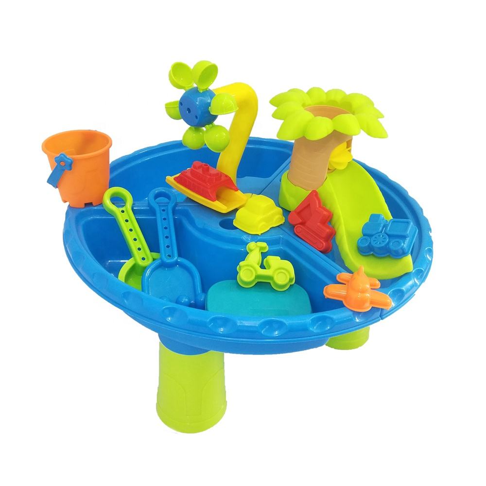 New arrivals kid outdoor toys beach table set summer toy play sand game beach toy for child with bucket and tool set