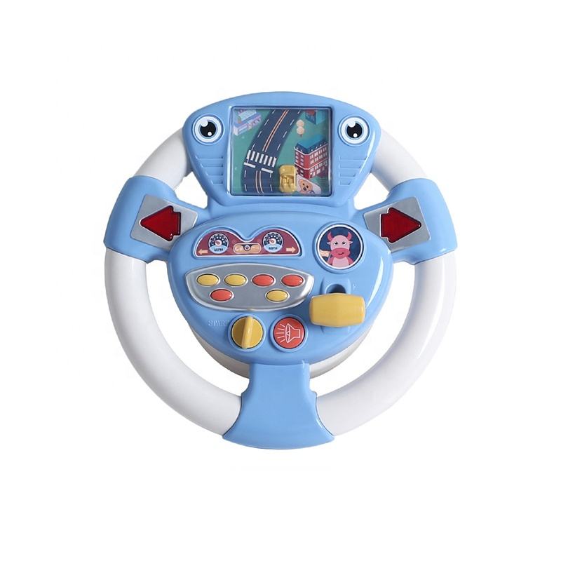 Funny simulation driving car steering wheel toy infant early education for children learning toys 2021 new arrival amazon sales