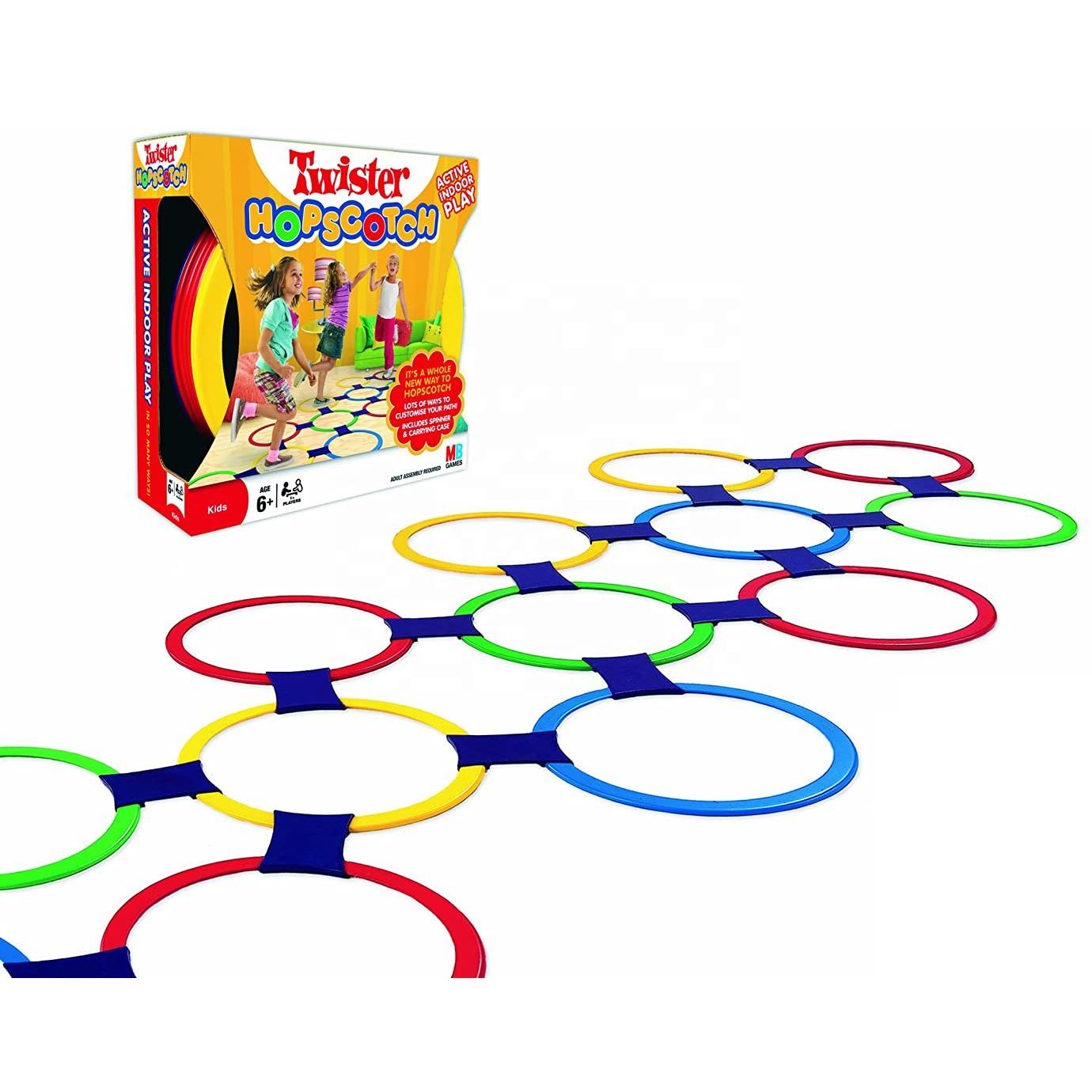 Classical toy indoor outdoor sport twister hopscotch game 13pcs hopscotches rings toy for kids conditioning agility training