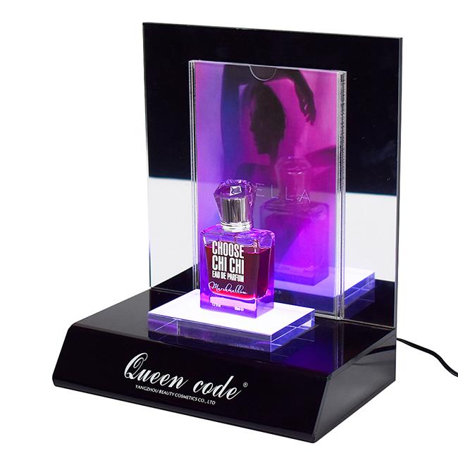 CM264 Wholesale High Quality Perfume Customized Size Acrylic Counter Display Stand With Lighting For Advertising