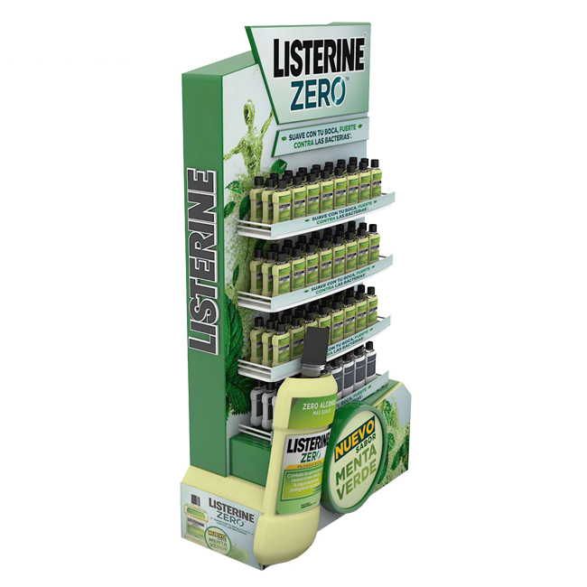 CT047 LISTERINE Personal Care Mouth Wash Daily Necessities Wood And Metal Store Display Stands