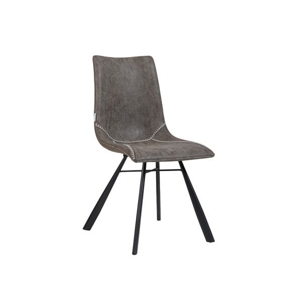 MADRID-1 Fabric Dining Chair With Black Powder Coating Frame
