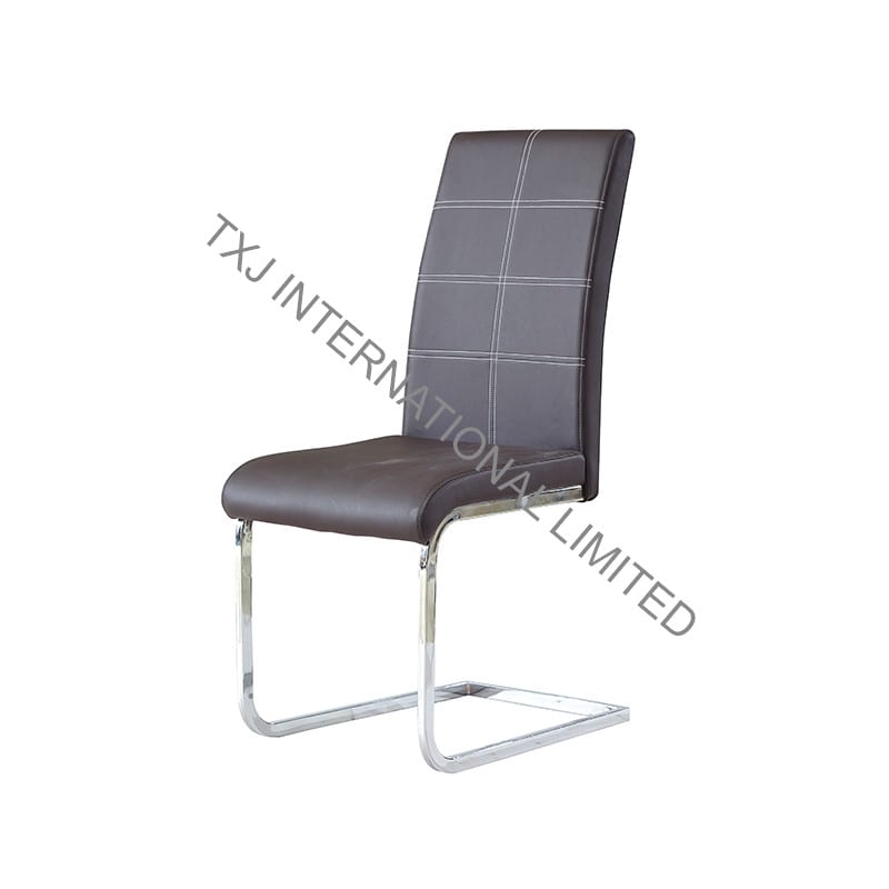 TC-1732 PU Dining Chair with Chromed Frame