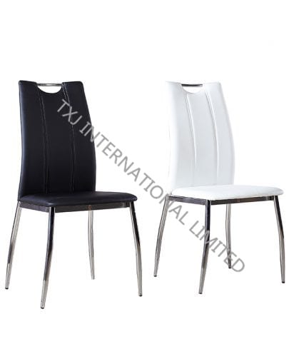  BC-1440 PU Dining Chair With Chromed Frame