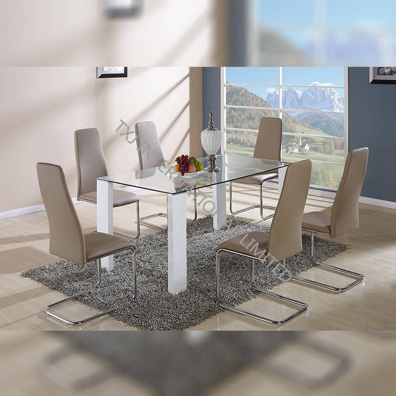 BD-1415 Tempered Glass Dining Table