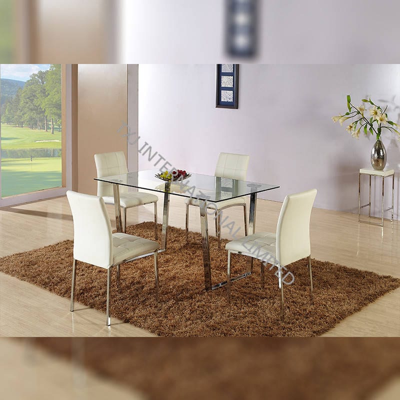 BD-1523 Clear tempered glass dining table