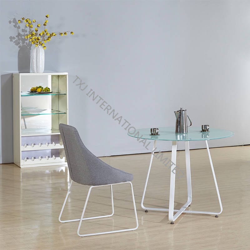 TD-1653 Round Tempered Glass Table