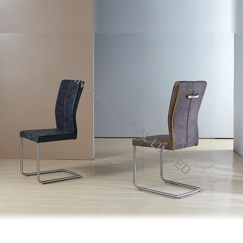 TC-1672 PU Dining Chair with Brush Stainless Steel Feet
