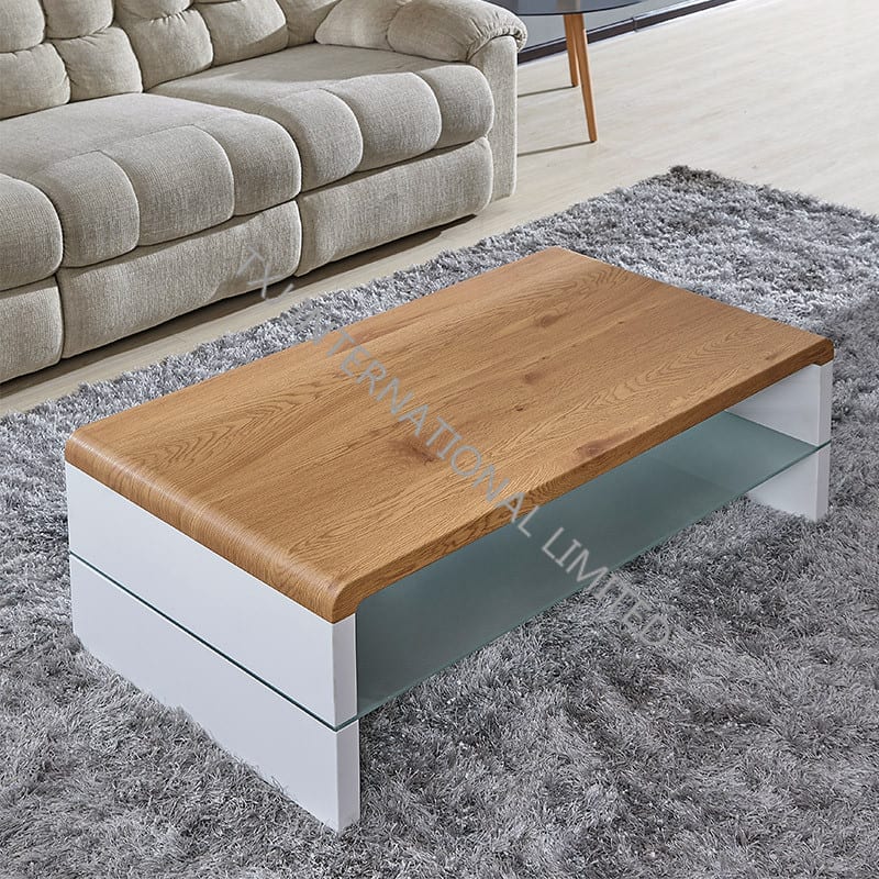  KONTEX MDF Coffee Table With Oak Paper Veneer