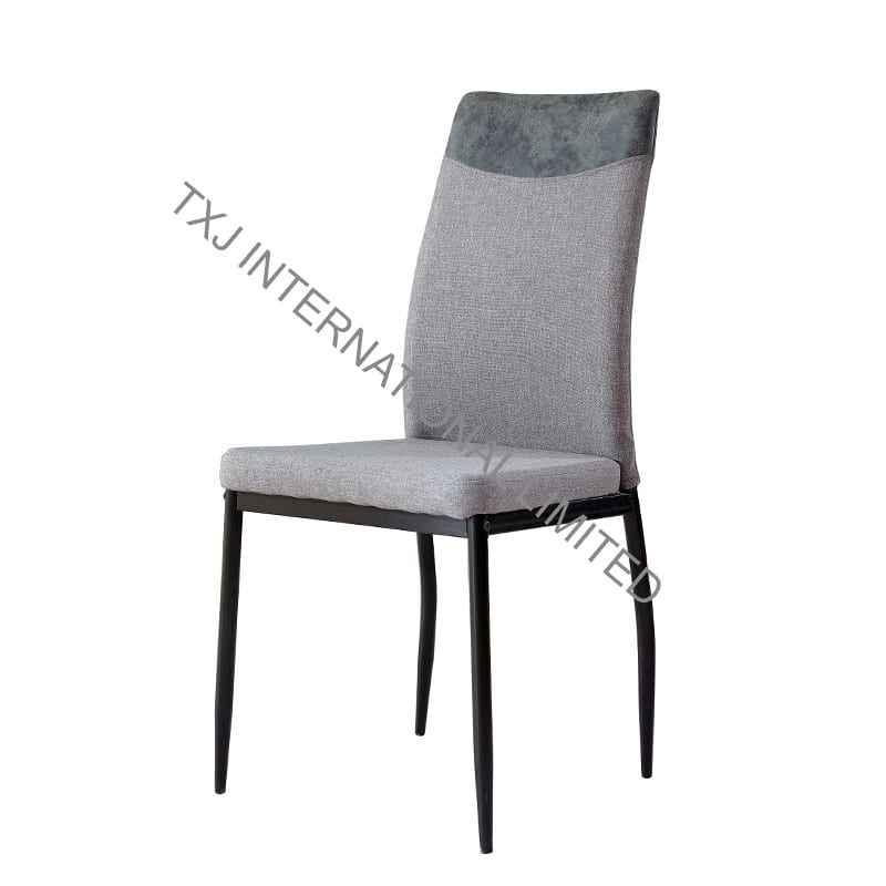 BC-1735 Fabric Dining Chair With Black Powder Coating Frame