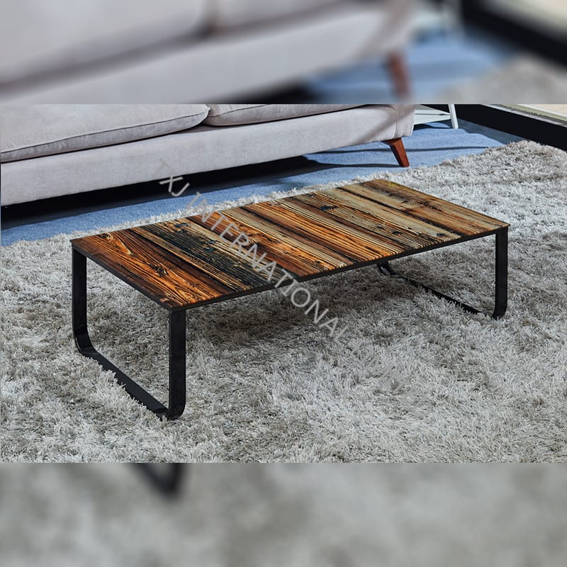 BT-1433 Tempered Glass Coffee Table With Metal Frame