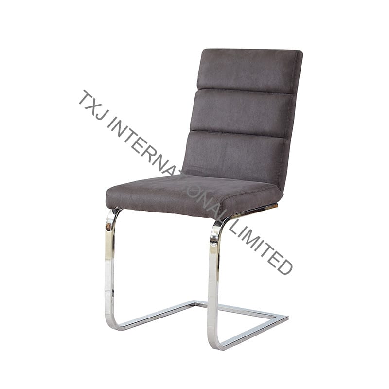 TC-1730 Fabric Dining Chair With Chromed Legs