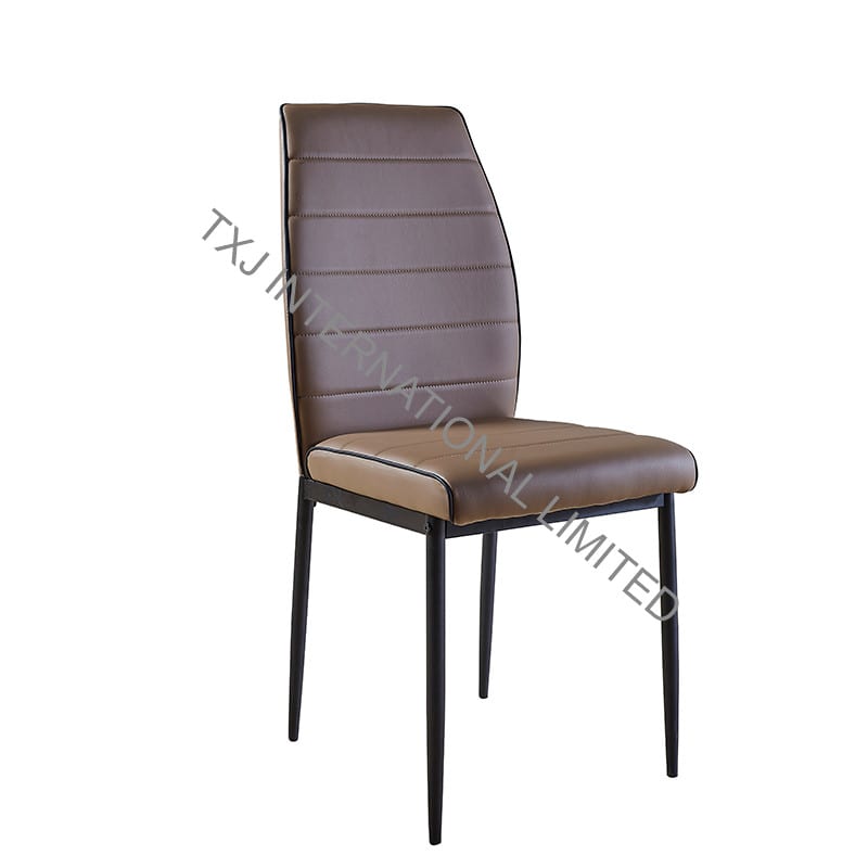 TC-1674 PU Dining Chair with Black Legs