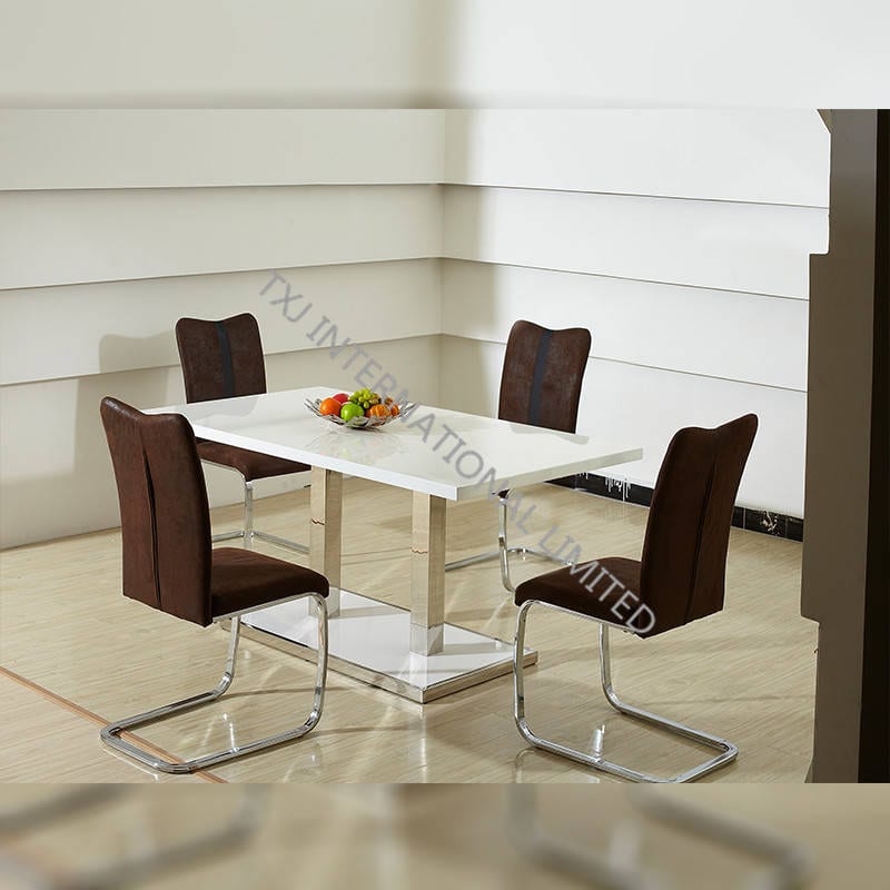 TD-1508 MDF Dining Table With 4 Chairs Set
