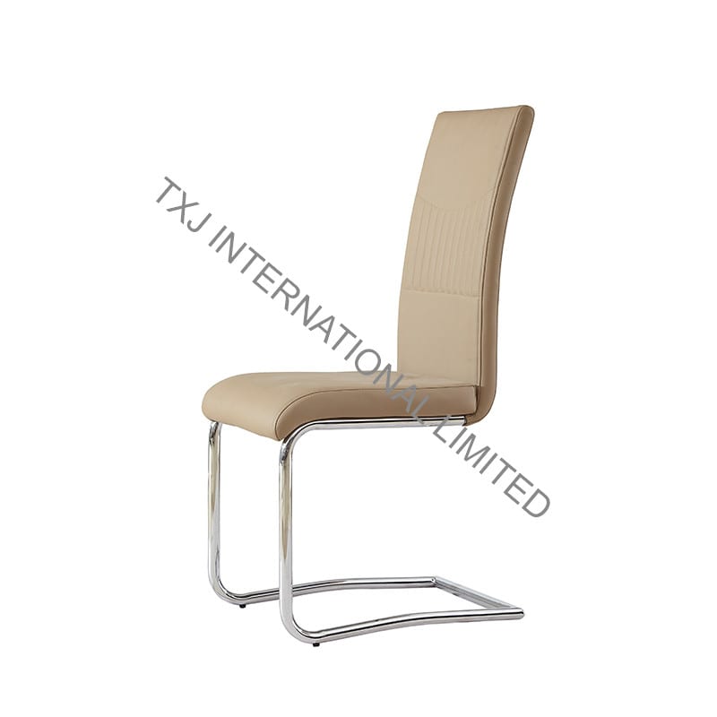 TC-1724 PU Dining Chair with Chromed Tubes