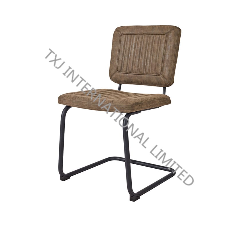 TC-1868 Miami PU Dining Chair With Black Powder Coating Legs