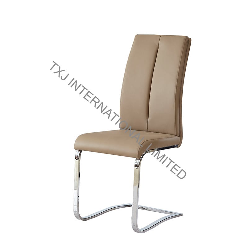 TC-1729 PU Dining Chair with Chromed Frame
