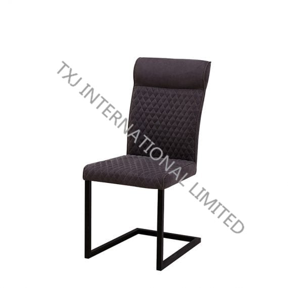TC-1739 Fabric Dining Chair With Black Color Frame