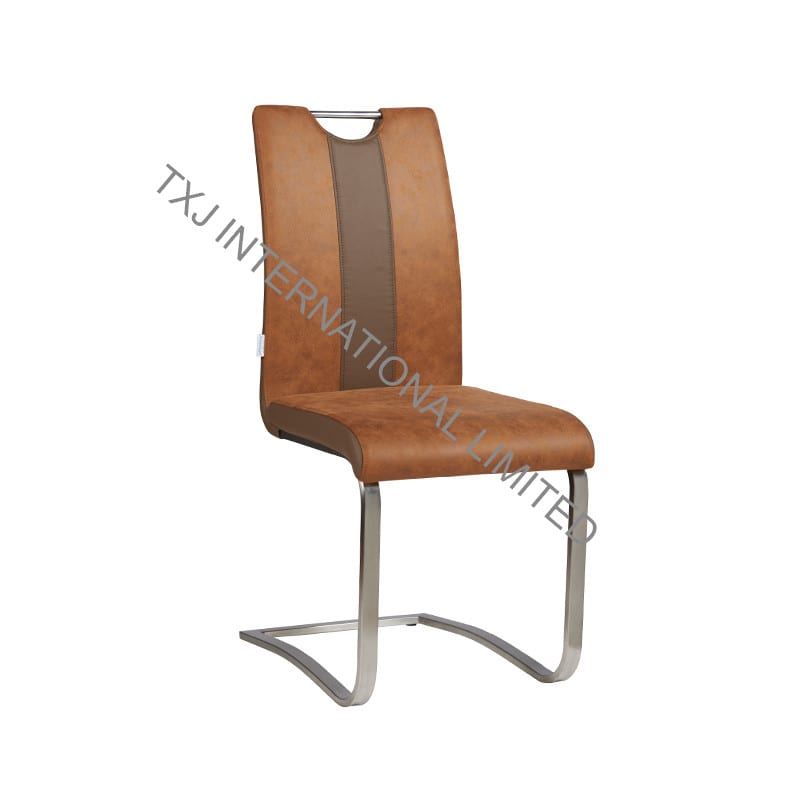 TC-1127-R Fabric Dining Chair With Stainless Steel Tube