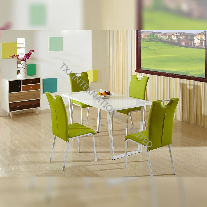 BD-1518 MDF Dining Table White Lacquer