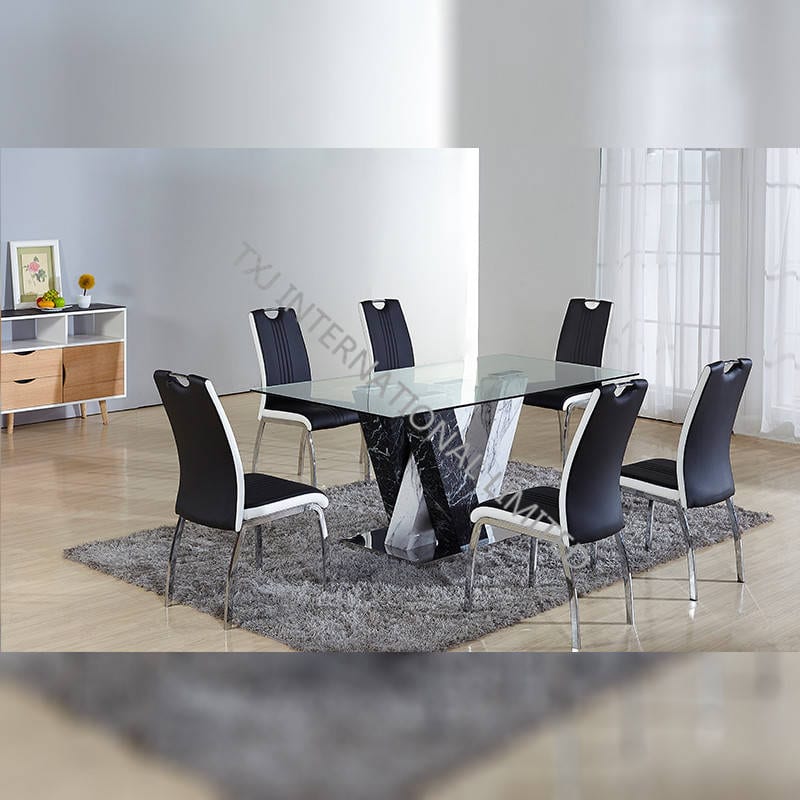 BD-1664 Tempered Glass Dining Table