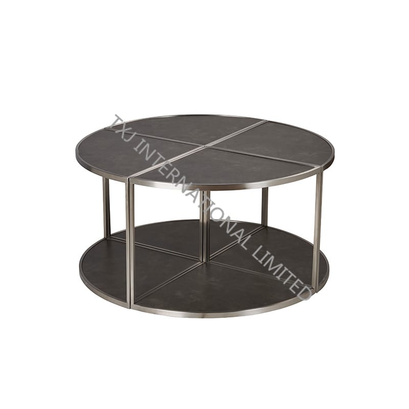LEAF Ceramic Coffee Table With Stainless Steel Frame