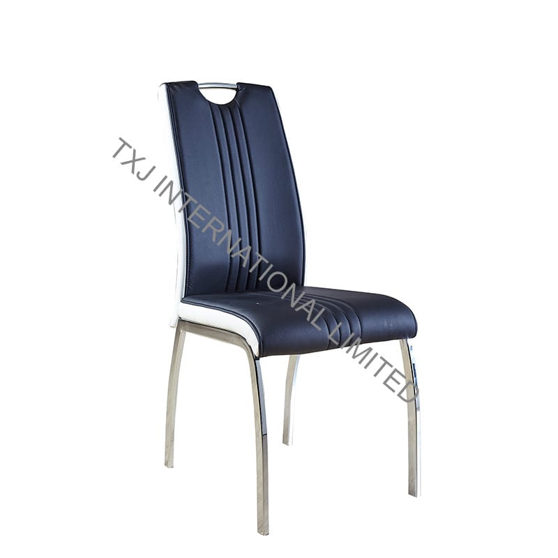 TC-1651 PU Dining Chair with Chromed Square Tube