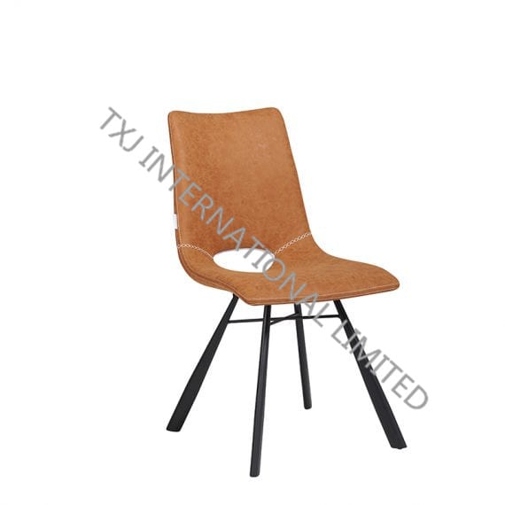 LONDON-2 Dining Chair With Black Powder Coating Legs
