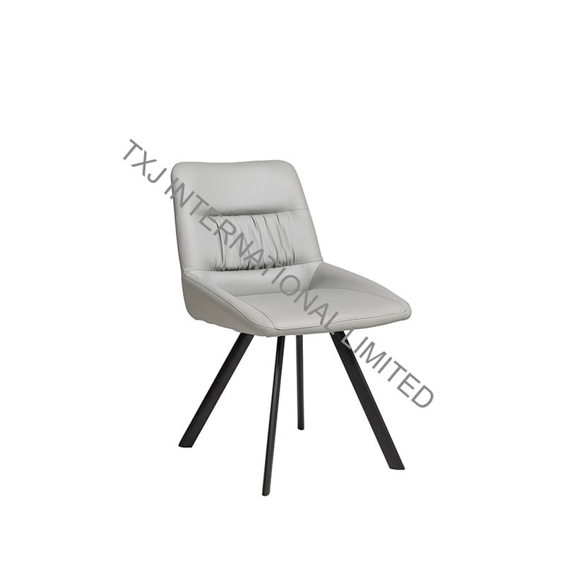 SELVA PU Dining Chair with Brushed Stainless Steel Legs