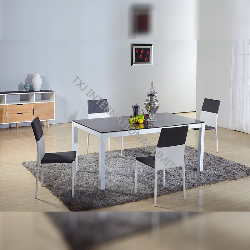 TD-1655 Tempered Glass Dining Room Table