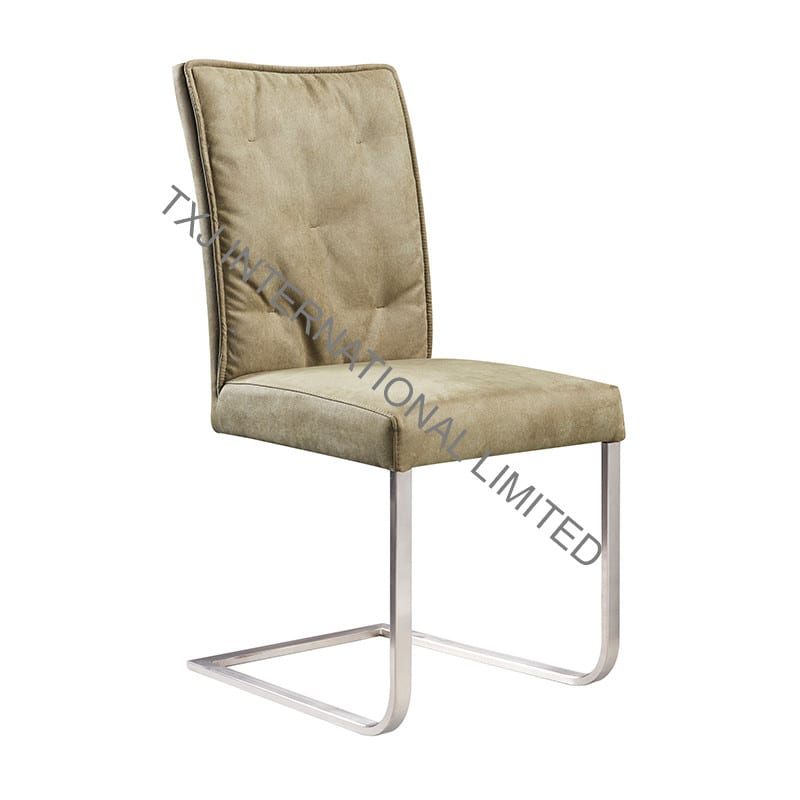LILIA Fabric Dining Chair With Stainless Steel Tube