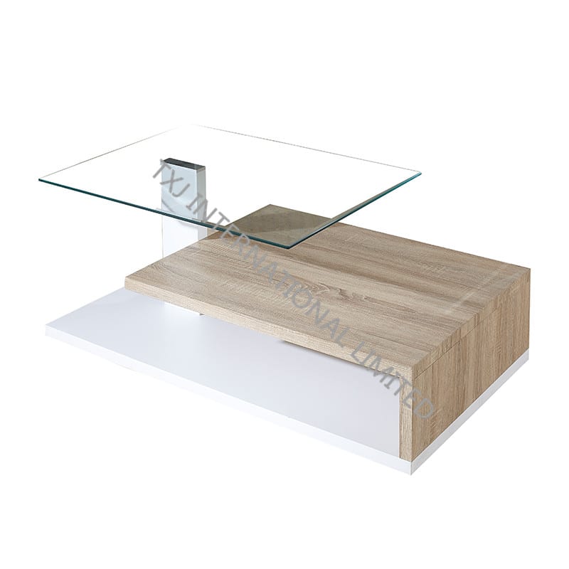 BT-1430 Tempered Glass Coffee Table With MDF Frame