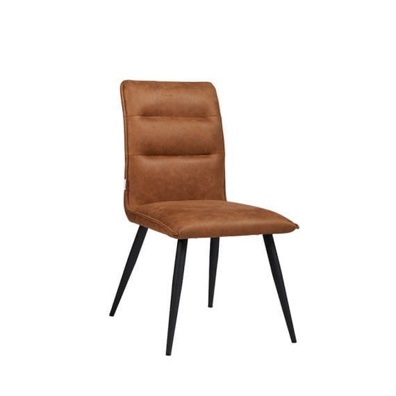 EVI Fabric Dining Chair With Black Powder Coating Frame