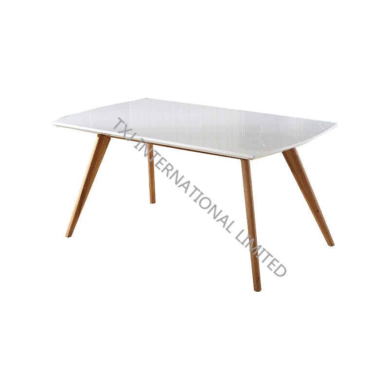 CHICAGO-DT MDF Table With Solid Oak Leg