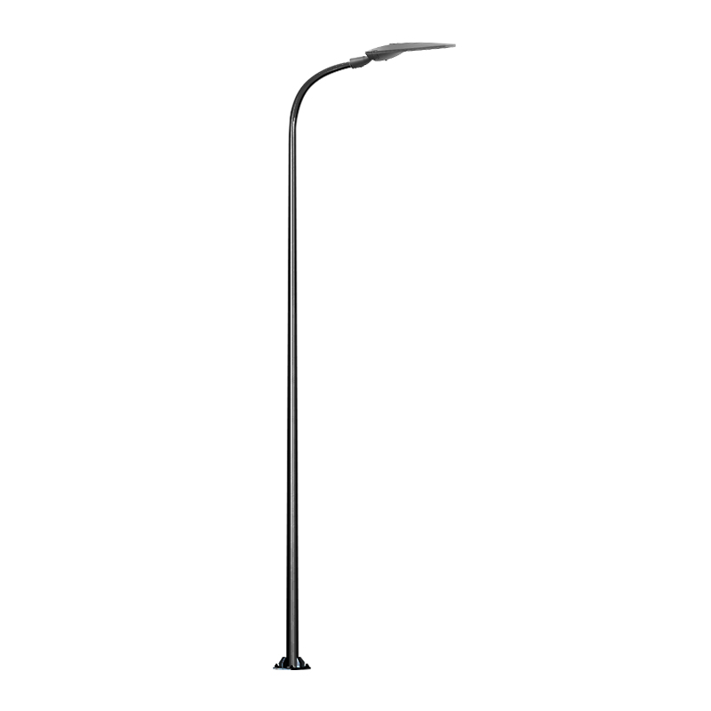 Hot Galvanized 5m-12m Steel Single Arm Lighting Pole