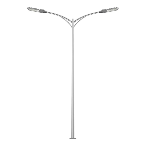 Highway Double Arm Conical Outdoor Light Pole