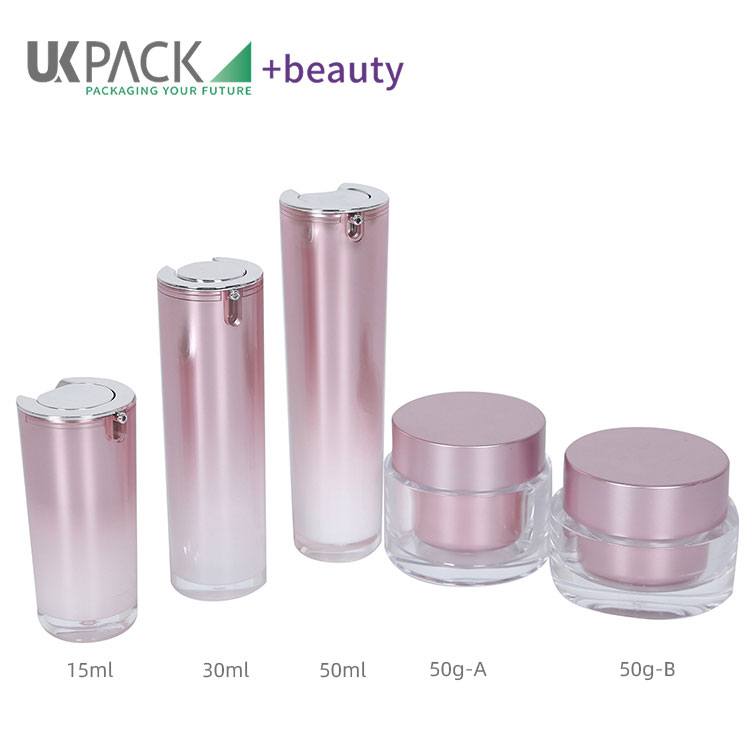 Portable Acrylic Cosmetic Container Packaging 15ml 30ml 50ml 50g UKM20