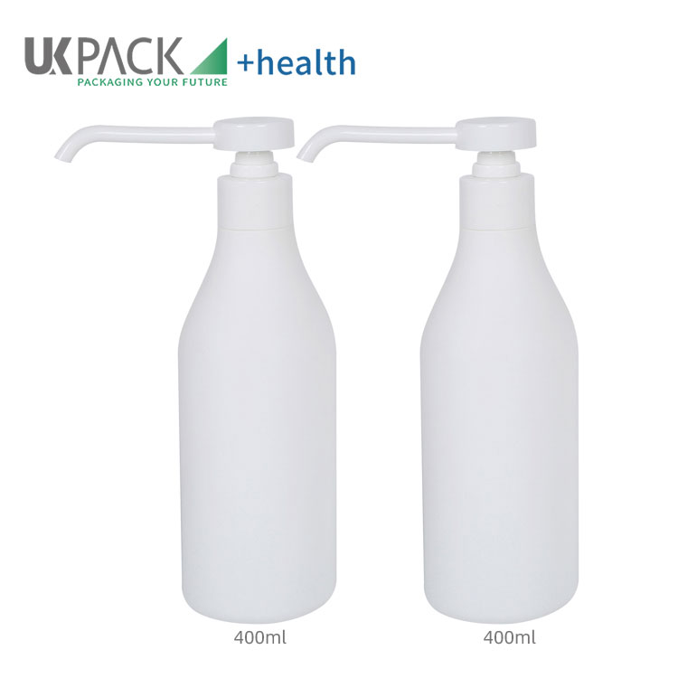 400ml HDPE Lotion Pump Bottles Antibacterial Hand Spray Medical Packaging Supplier UKH13